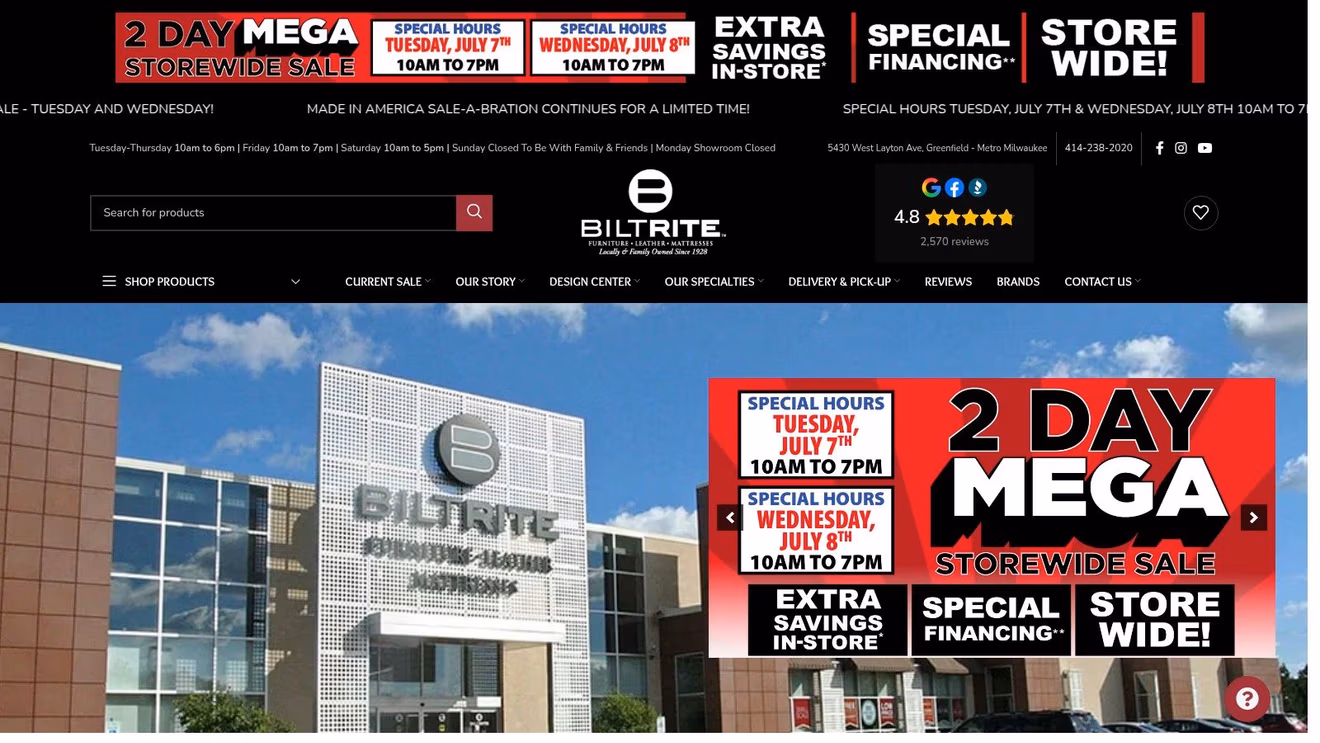Screenshot from https://www.biltritefurniture.com