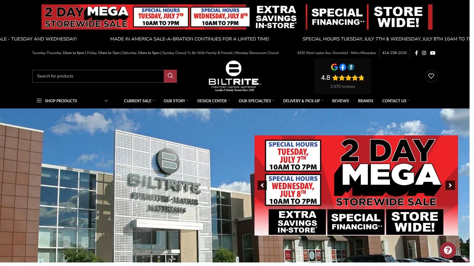 Screenshot from https://www.biltritefurniture.com