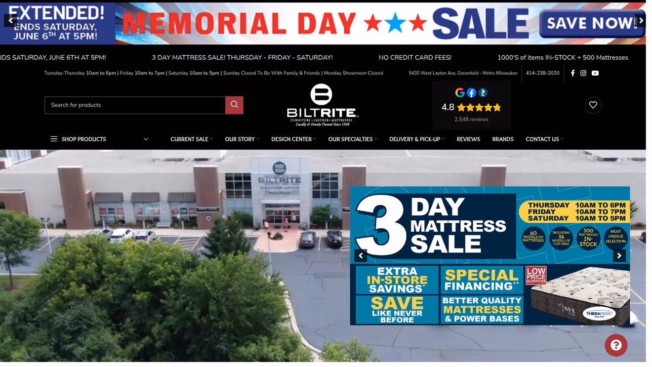 Screenshot from https://www.biltritefurniture.com