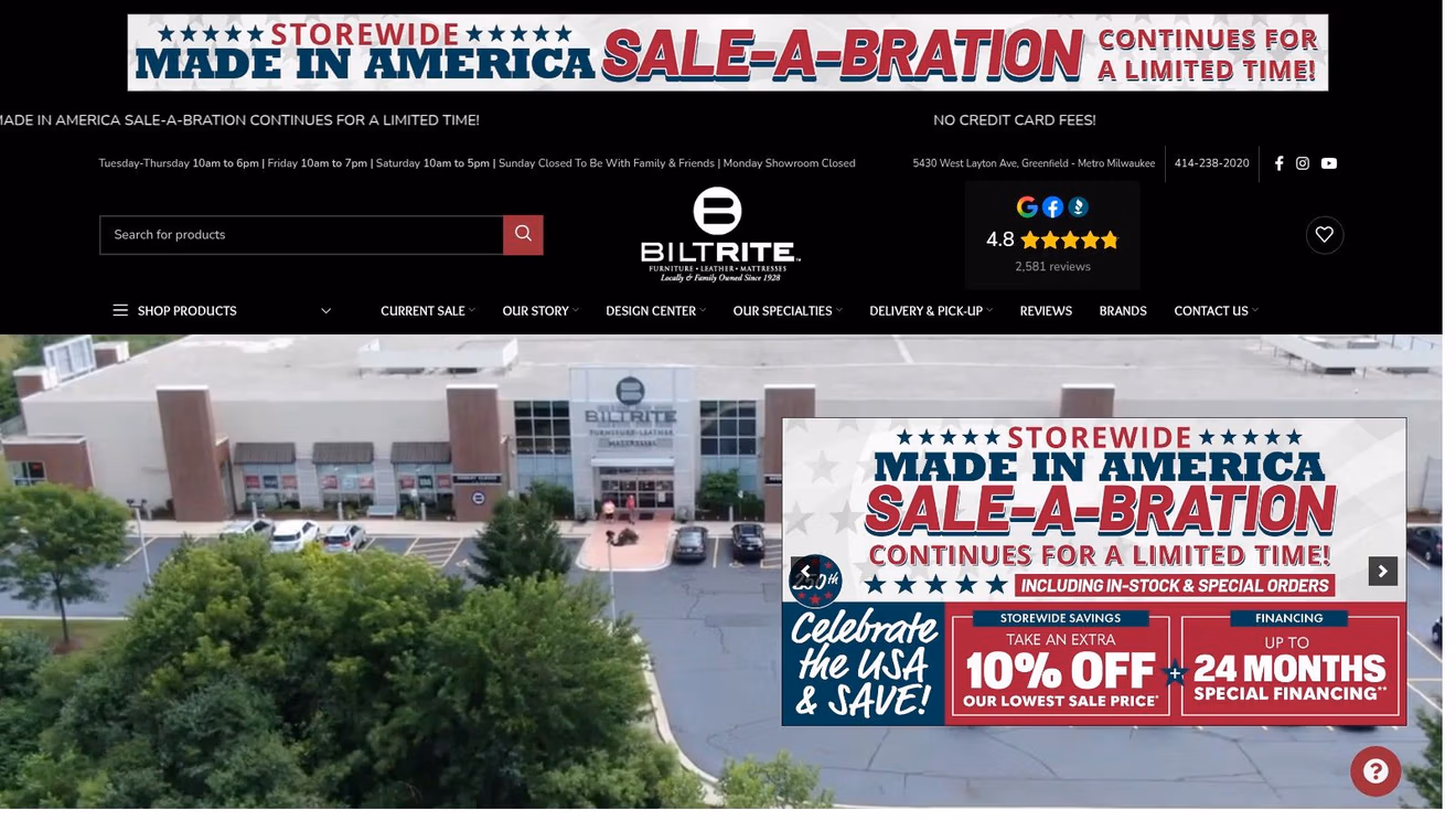 Screenshot from https://www.biltritefurniture.com