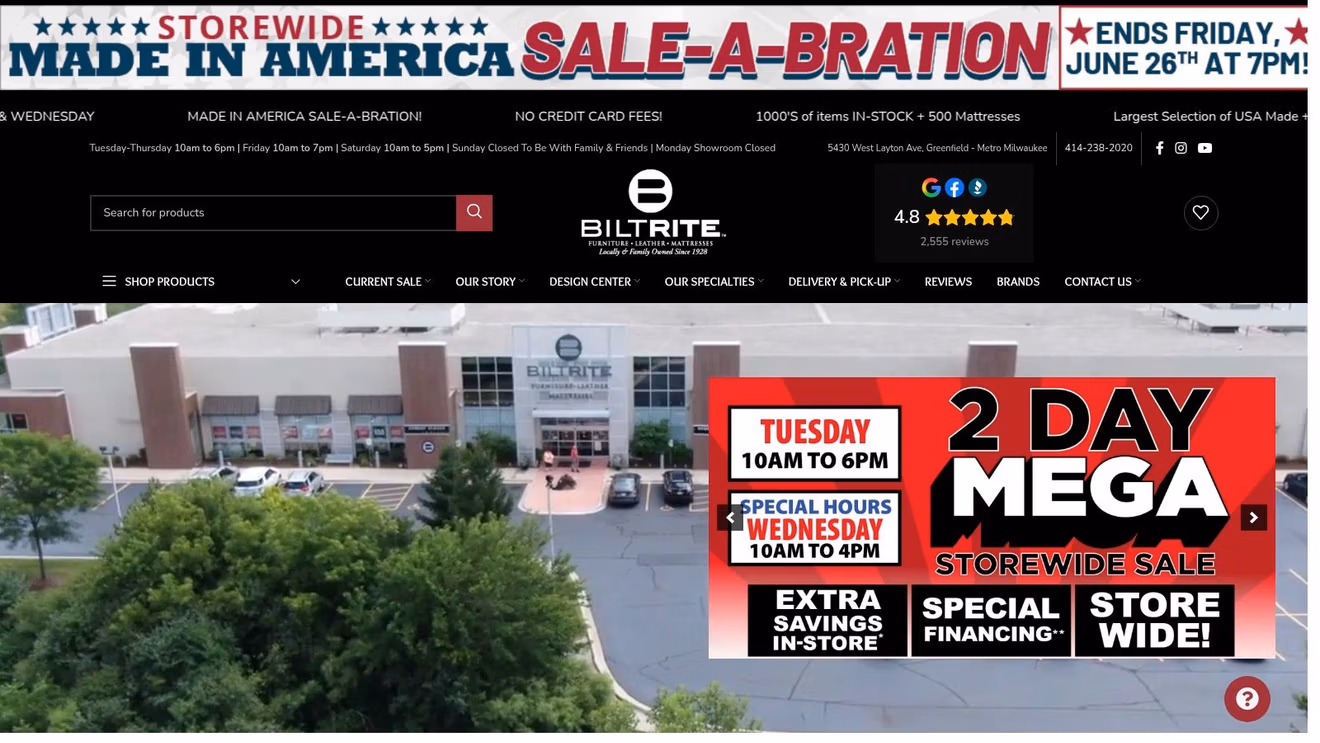 Screenshot from https://www.biltritefurniture.com