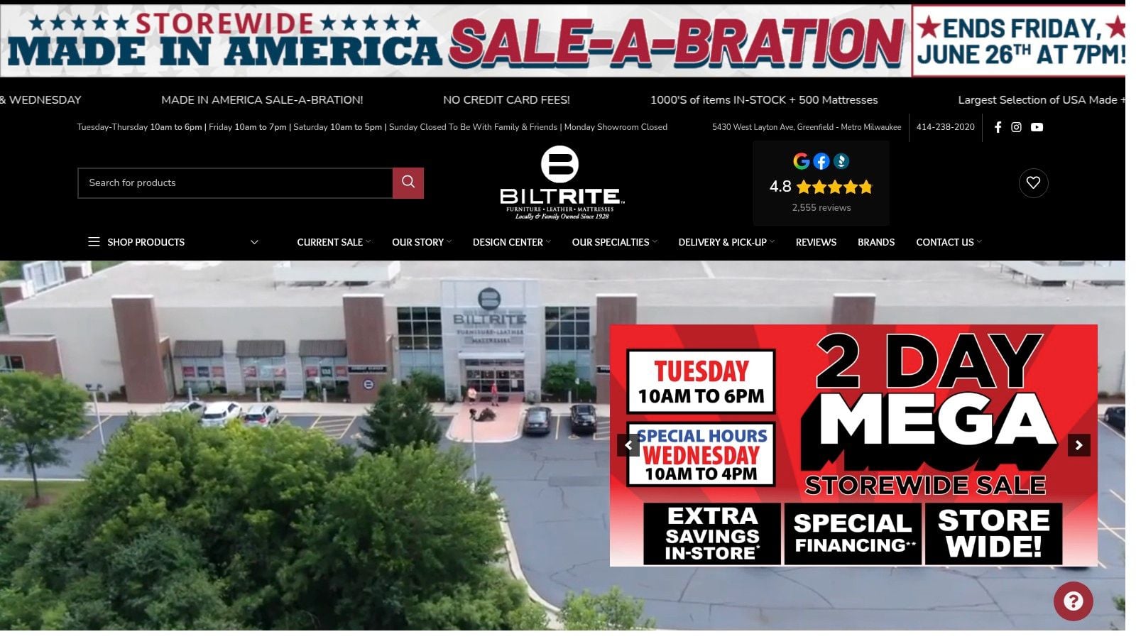 Screenshot from https://www.biltritefurniture.com