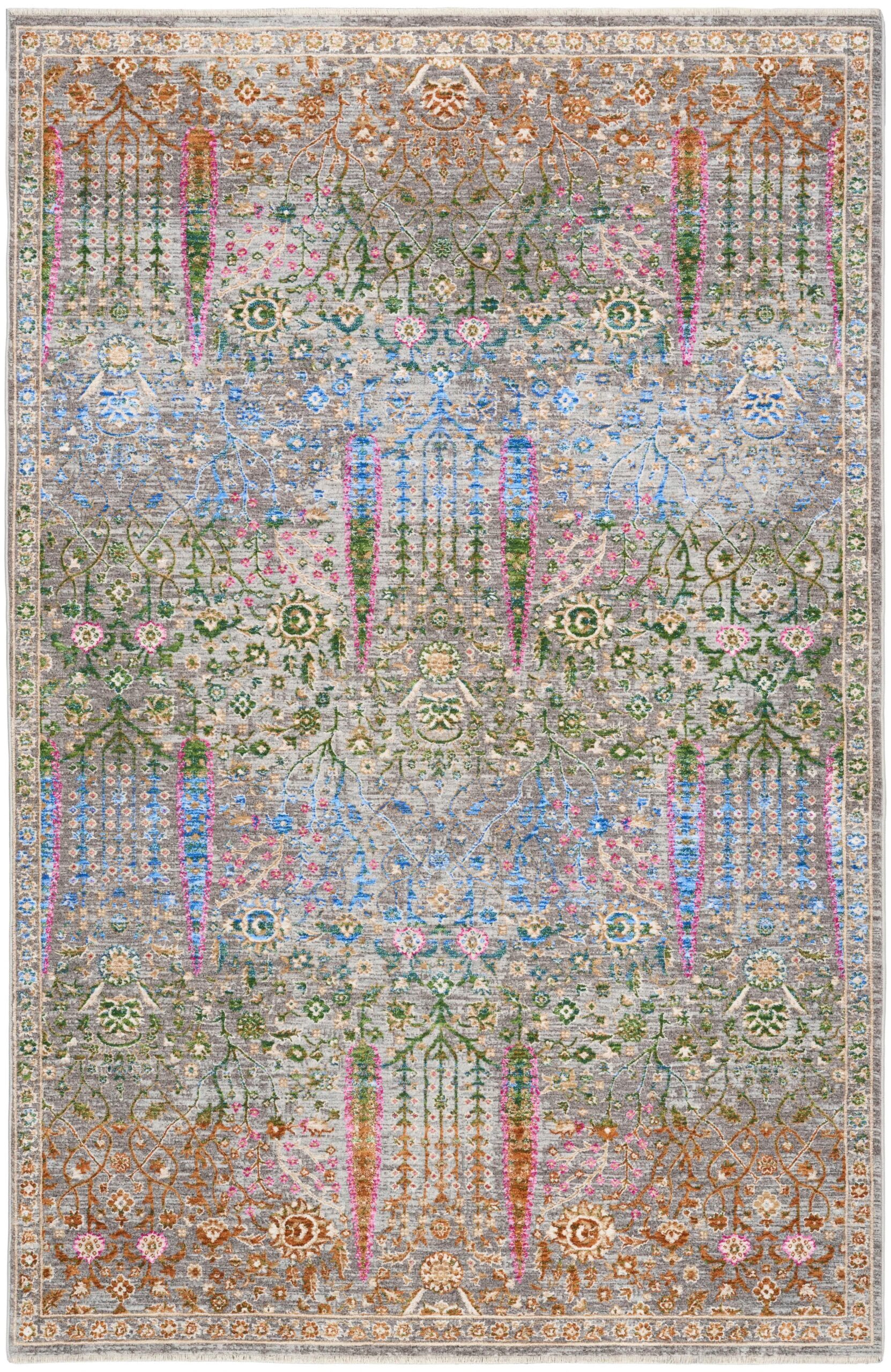 VINTAGE HARMONY VHH01 Blue Multicolor Rugs VHH01-BLMTC-5'3" X 7'6"