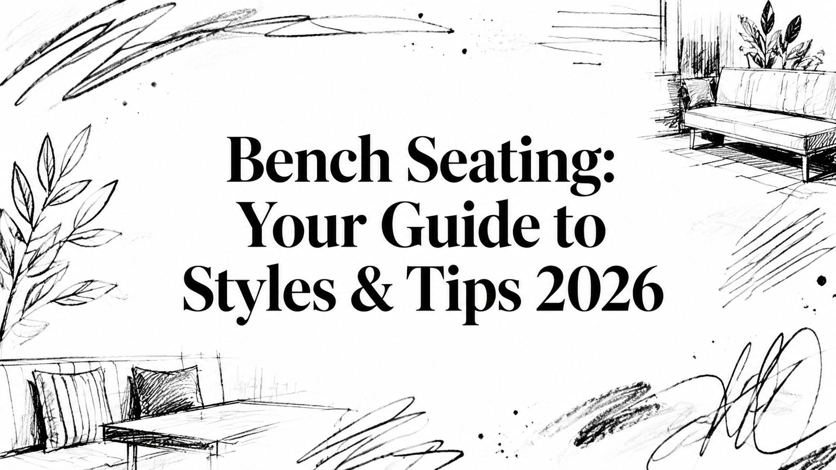 Bench Seating Furniture Sketch