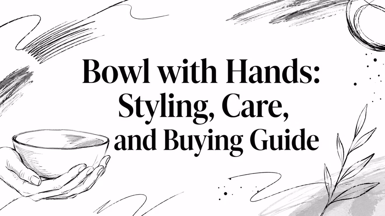 Bowl With Hands Ceramic Art