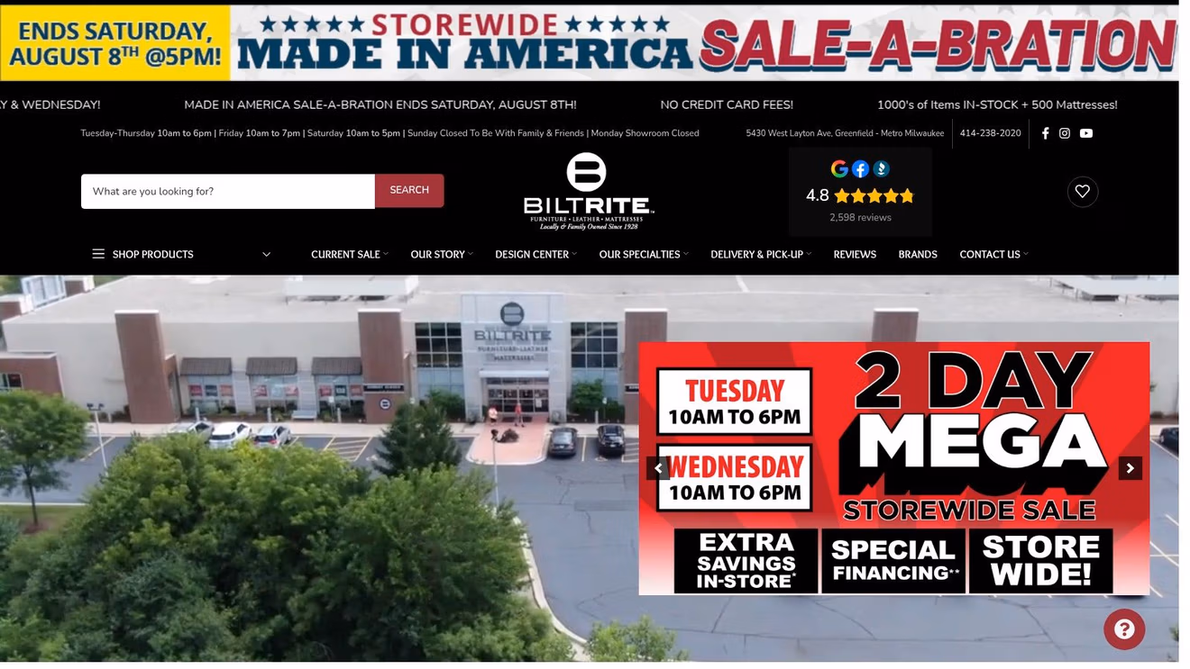 Screenshot from https://www.biltritefurniture.com