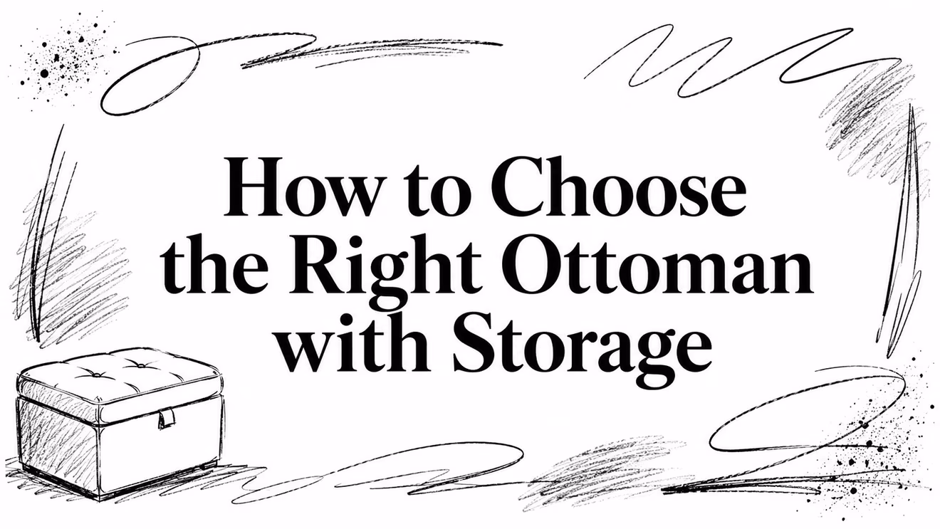 Ottoman With Storage Ottoman Illustration