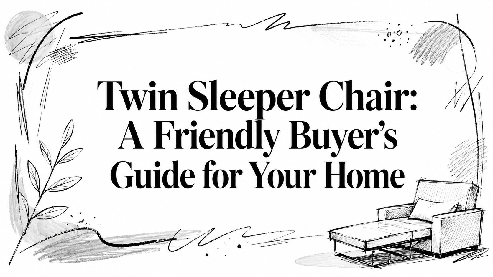 Twin Sleeper Chair Sketch