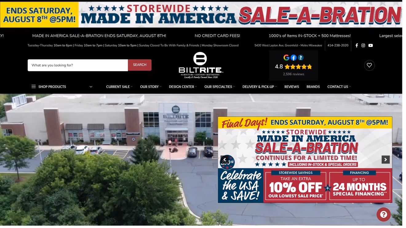 Screenshot from https://www.biltritefurniture.com