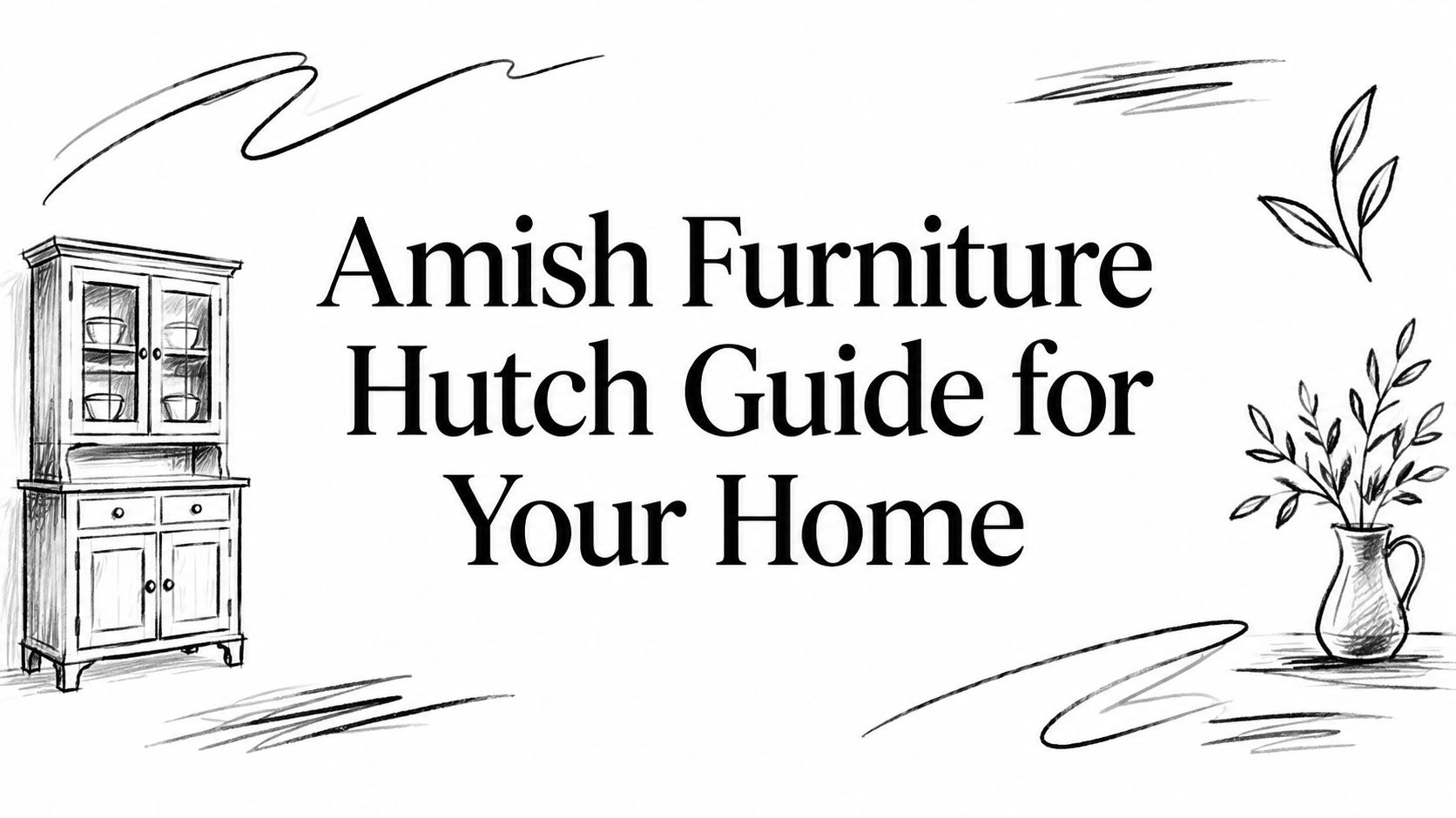 Amish Furniture Hutch Furniture Sketch