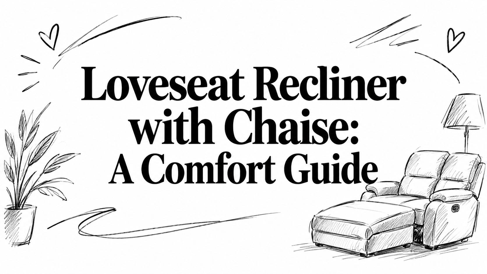 Loveseat Recliner With Chaise Furniture Sketch