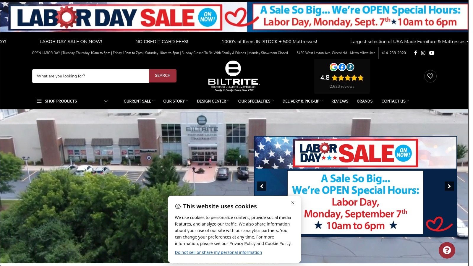 Screenshot from https://www.biltritefurniture.com