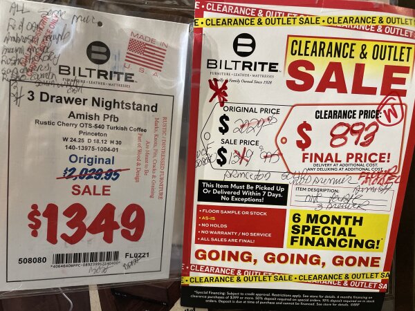 Amish Made 3 Drawer Nightstand Final Price - Image 2