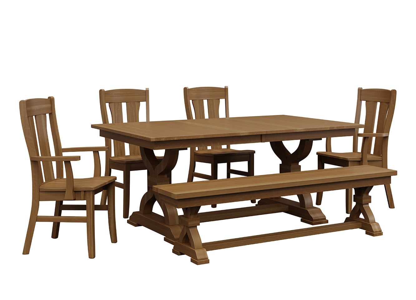 Sydney 6 Piece Ohio Amish Made- Real Solid Wood Dining Set