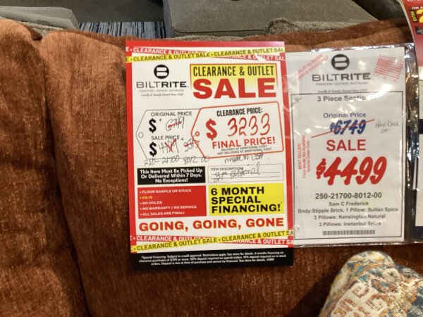 Trend Living 3Pc Sectional Final Price - Image 2