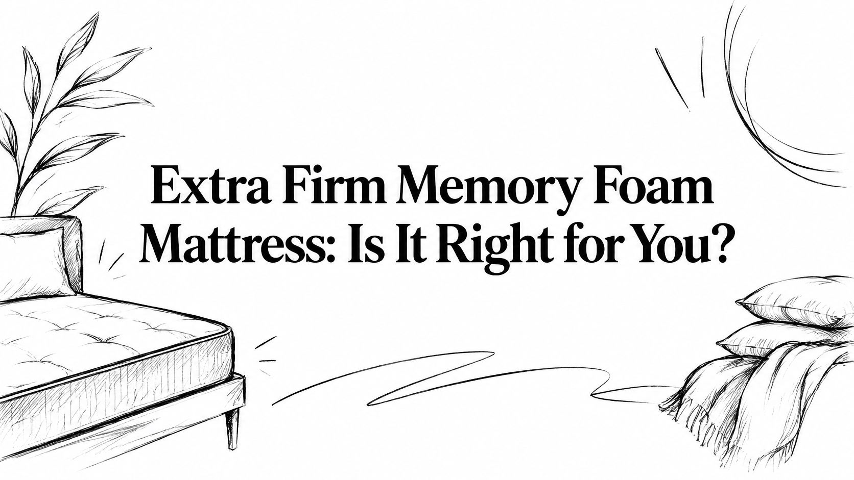 Extra Firm Memory Foam Mattress Bedroom Sketch