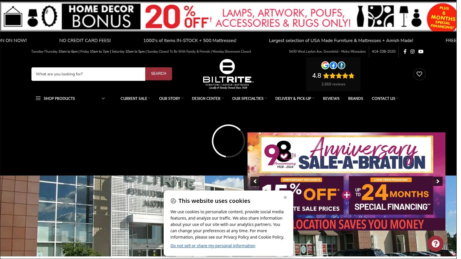 Screenshot from https://www.biltritefurniture.com