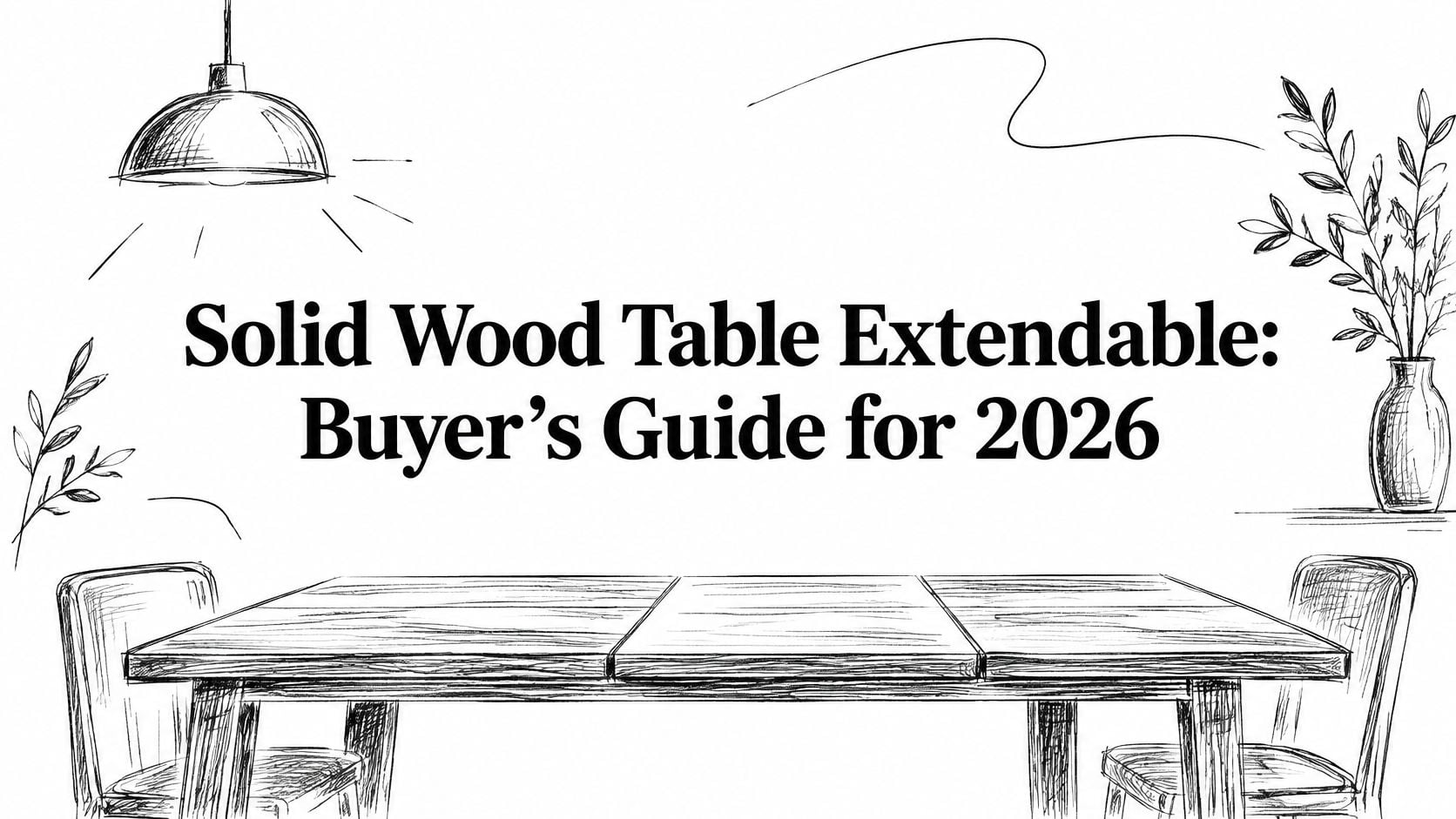 Solid Wood Table Extendable Dining Table